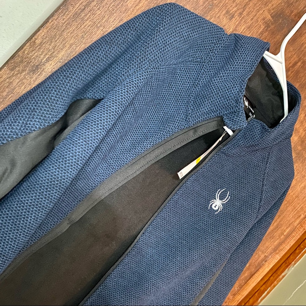 :::NWT:::Spyder frontier zip up jacket blue and black size medium men - Picture 13 of 13
